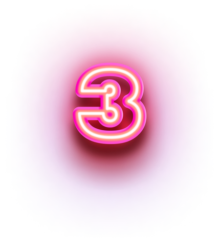 Neon Number Three